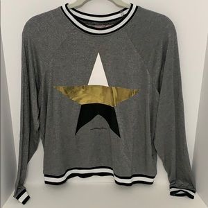 Betsy Johnson silver long sleeve top